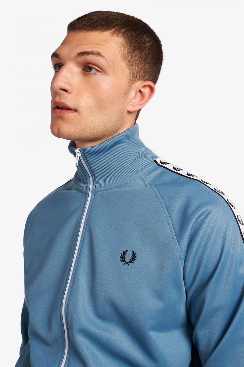 Geaca Barbati Fred Perry Taped Track Gri Albastri | RO 1256ILHS